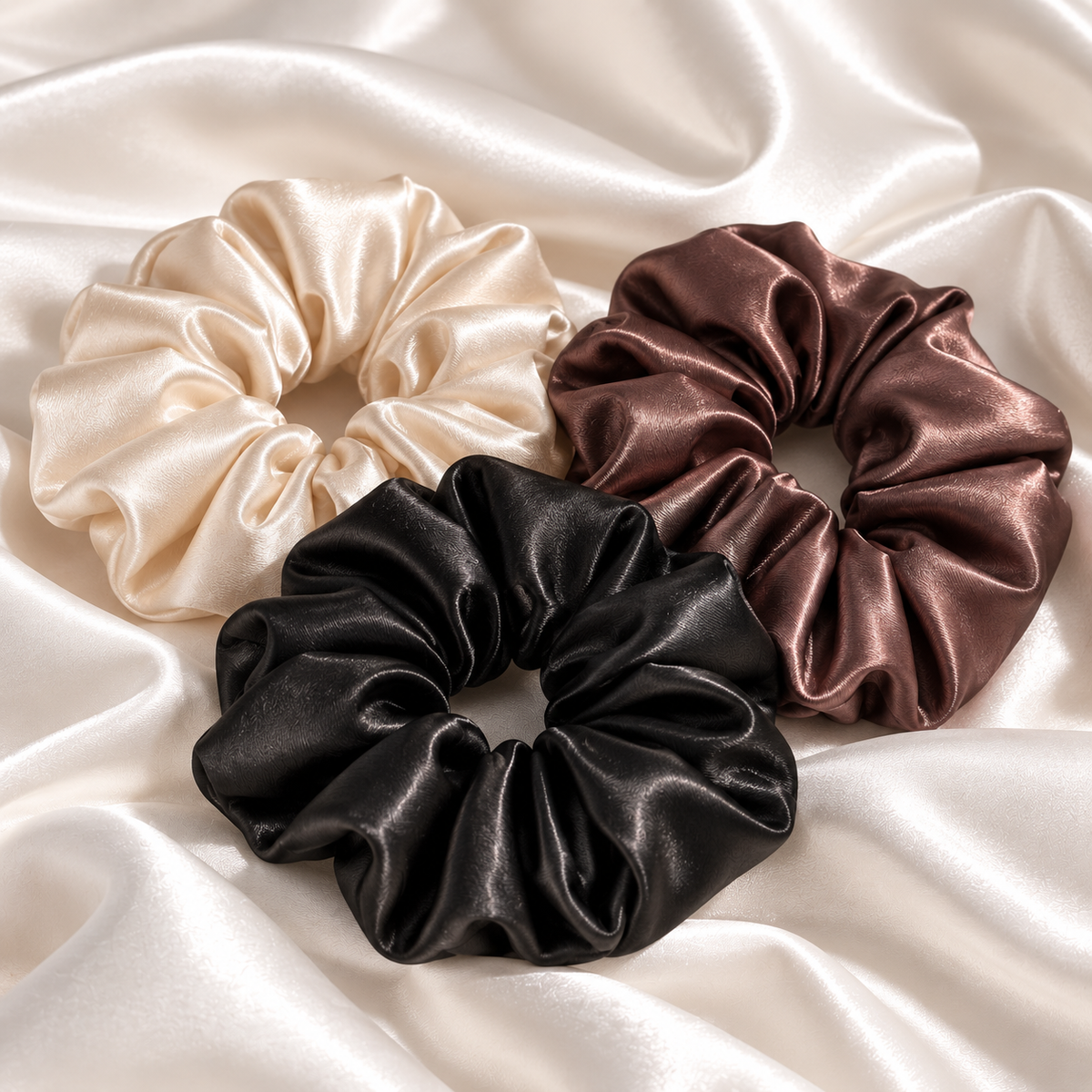 Satin Scrunchies Set